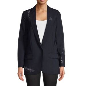 Zadig & Voltaire Embellished Stars Viva Shooting Strass Star Blazer Wool 38